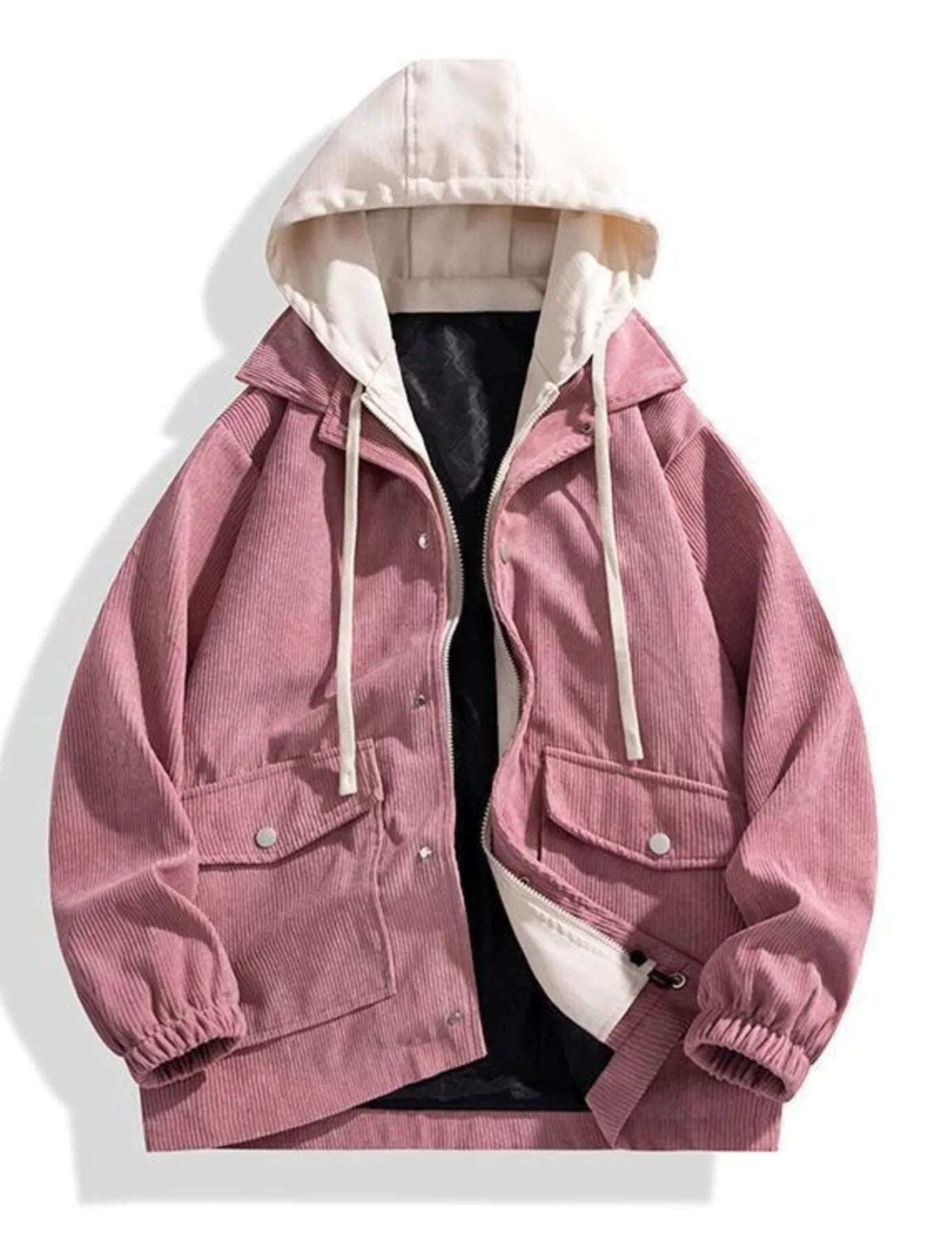 Rugged Textured Hoodie Coat - BritishElegance