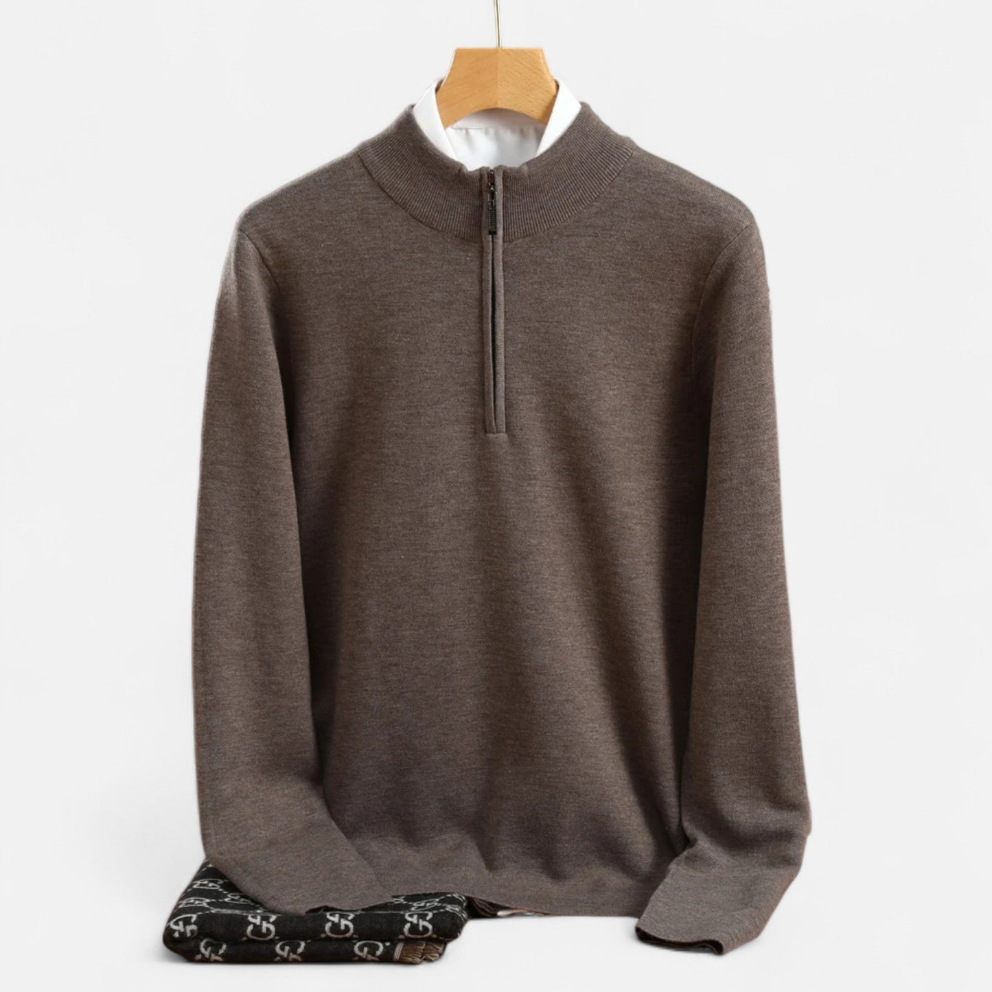 Warm Men's Merino Wool Pullover Sweater