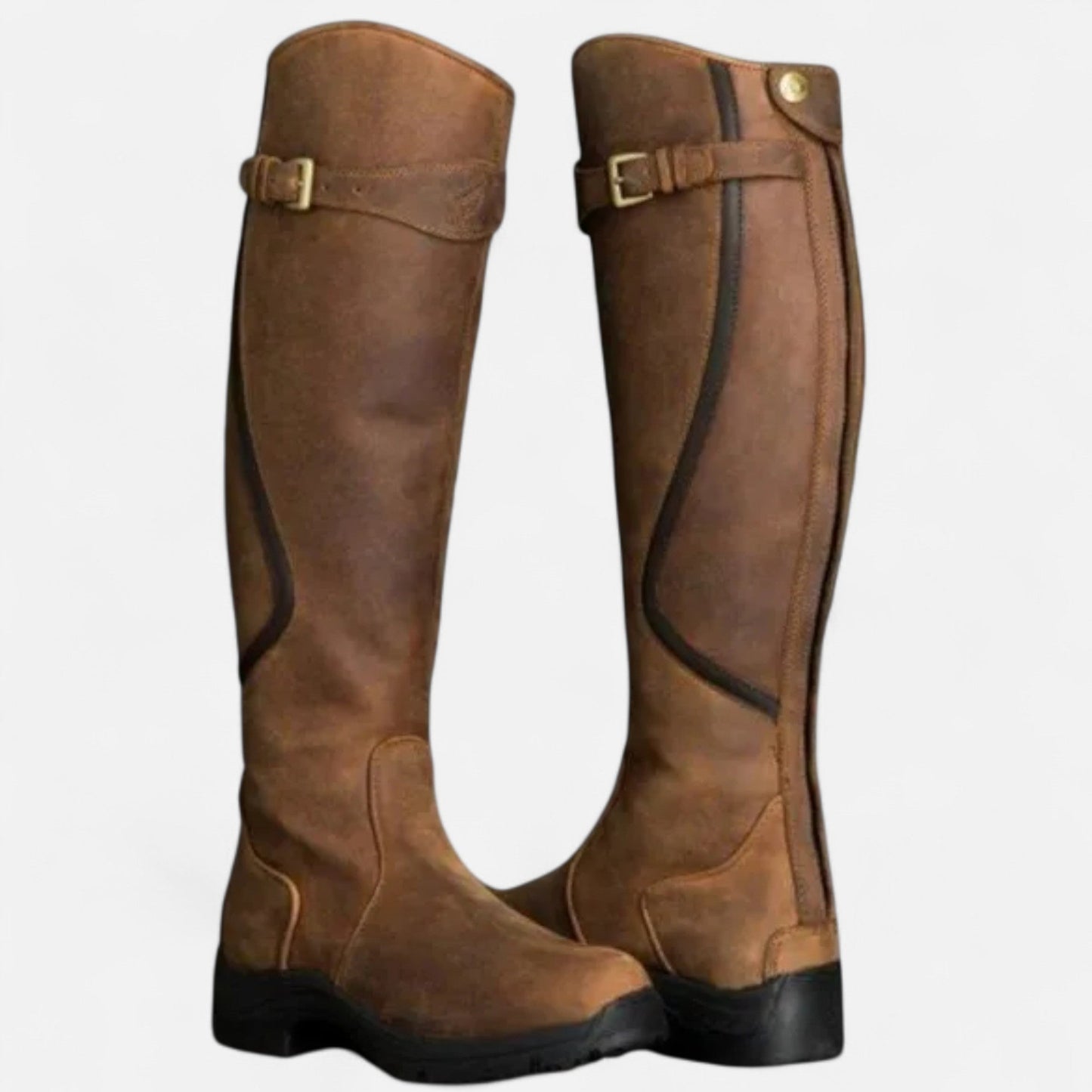 Trendy Ladies High Heel Leather Boots - VogeLuxe