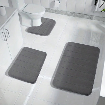 Soft Memory Foam Bathroom Mats, Anti-Slip