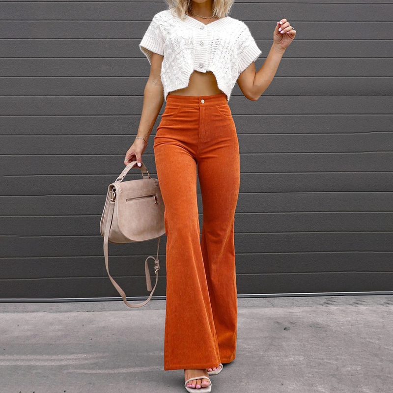 Fashionable Wide Leg High Waist Pants