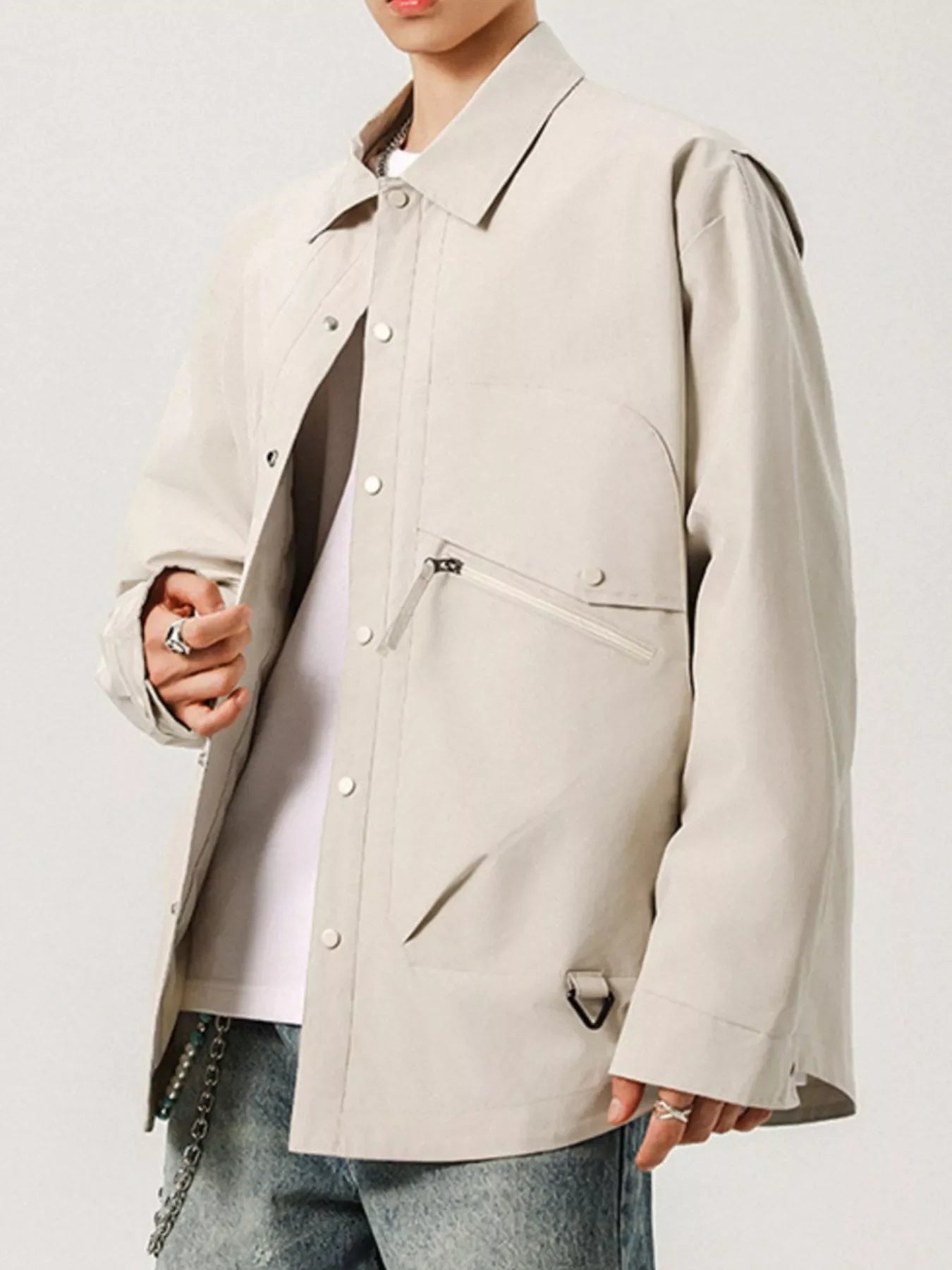 Men's Relaxed Fit Button Down Jacket