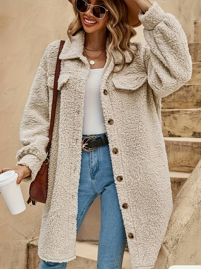 Warm Fuzzy Women's Sherpa Parka Coat - VogeLuxe