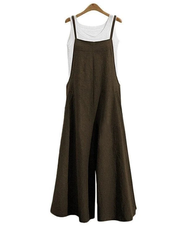 Summer Women's Sleeveless Jumpsuit with Pockets