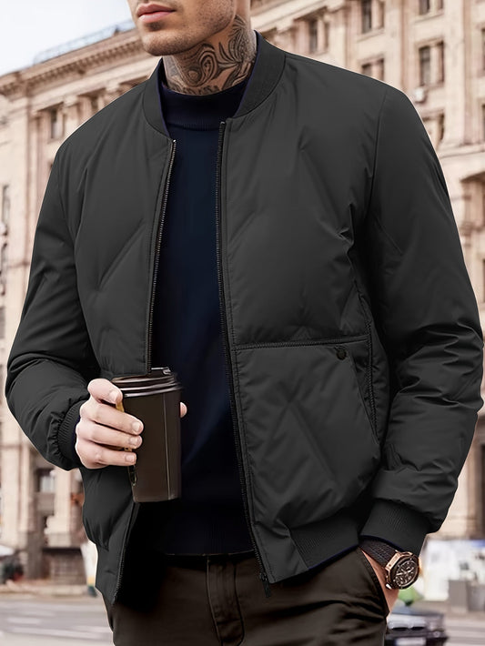 Warm Waterproof Men's Puffer Jacket for Outdoor Use - VogeLuxe