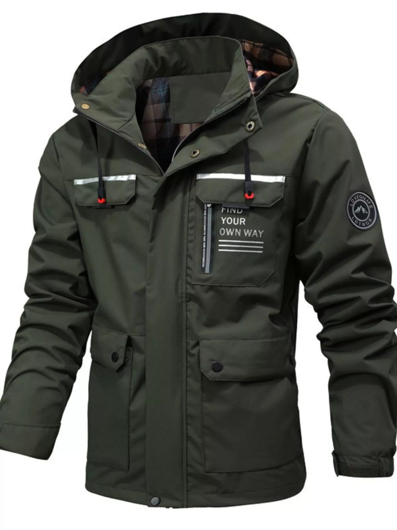 Large Size Waterproof Hooded Parka Jacket - BritishElegance