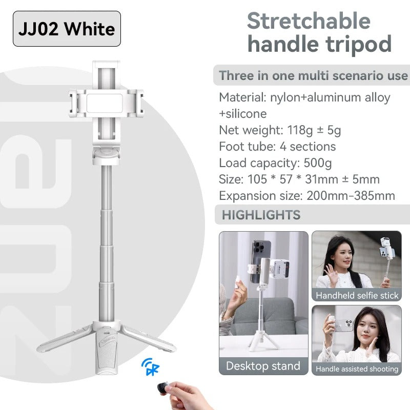 Portable Bluetooth Selfie Stick with 360 Rotation Holder
