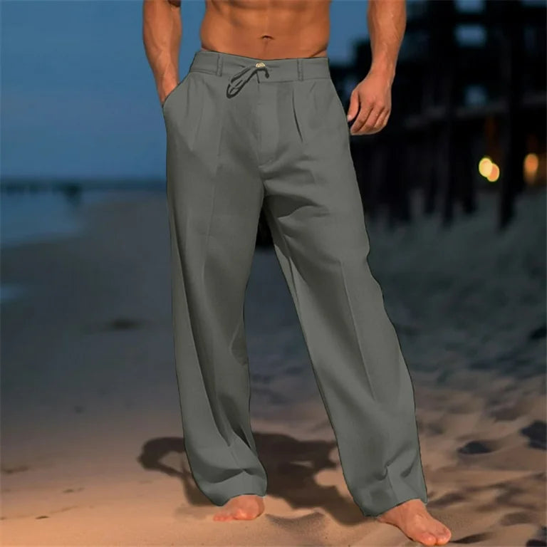 Mason | Solid Casual Summer Pants - VogeLuxe