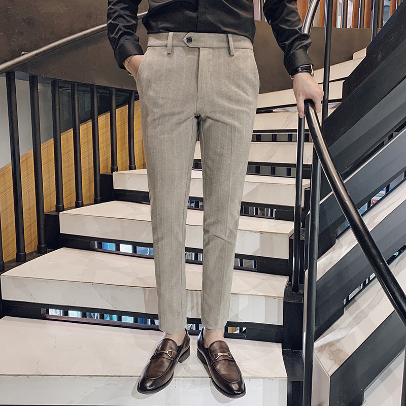 Lawson | Men's Tailored Fit Herringbone Trousers
