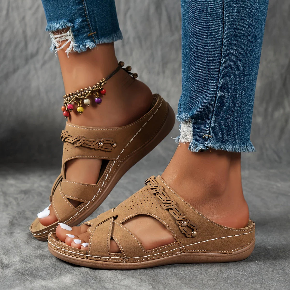 Comfortable Women's Arch Support Slip-On Sandals