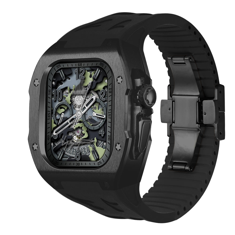 Durable Titanium Case and Soft Rubber Strap for Apple Watch Ultra
