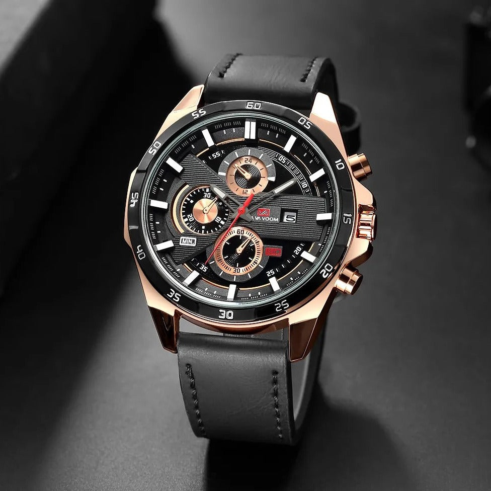 Luxury Men's Classic Leather Watch