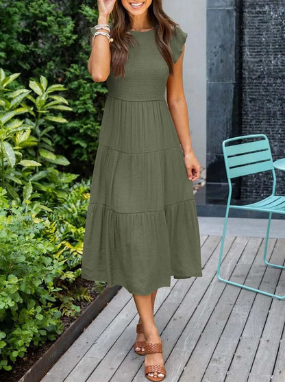 Elegant Lightweight Long Sleeve Maxi Dress