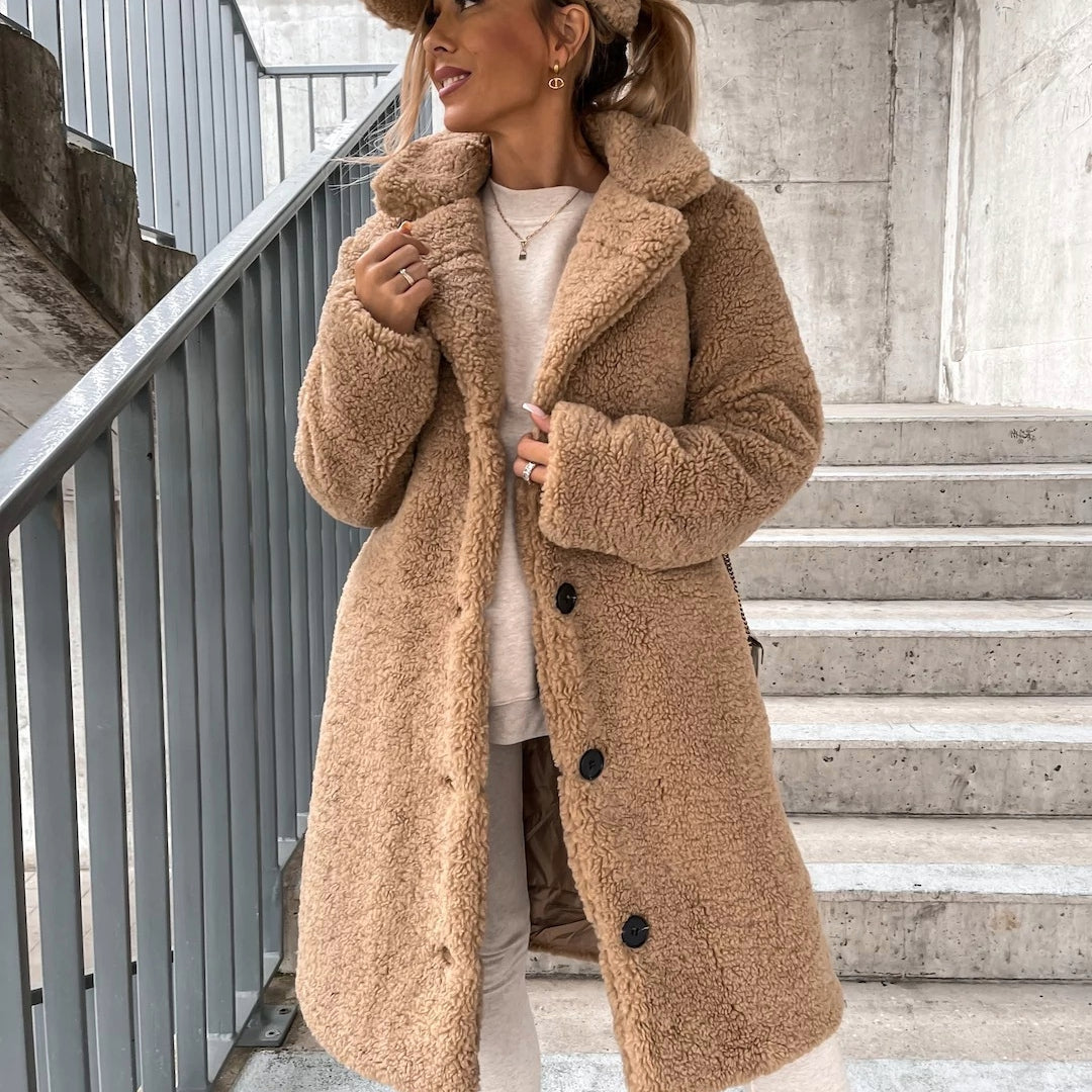 Doris | Women's Plush Oversized Parka Coat - VogeLuxe