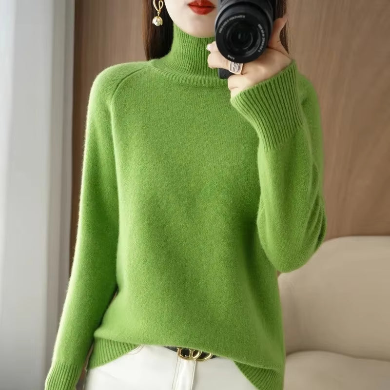 Ladies' Crew Neck Wool Sweater