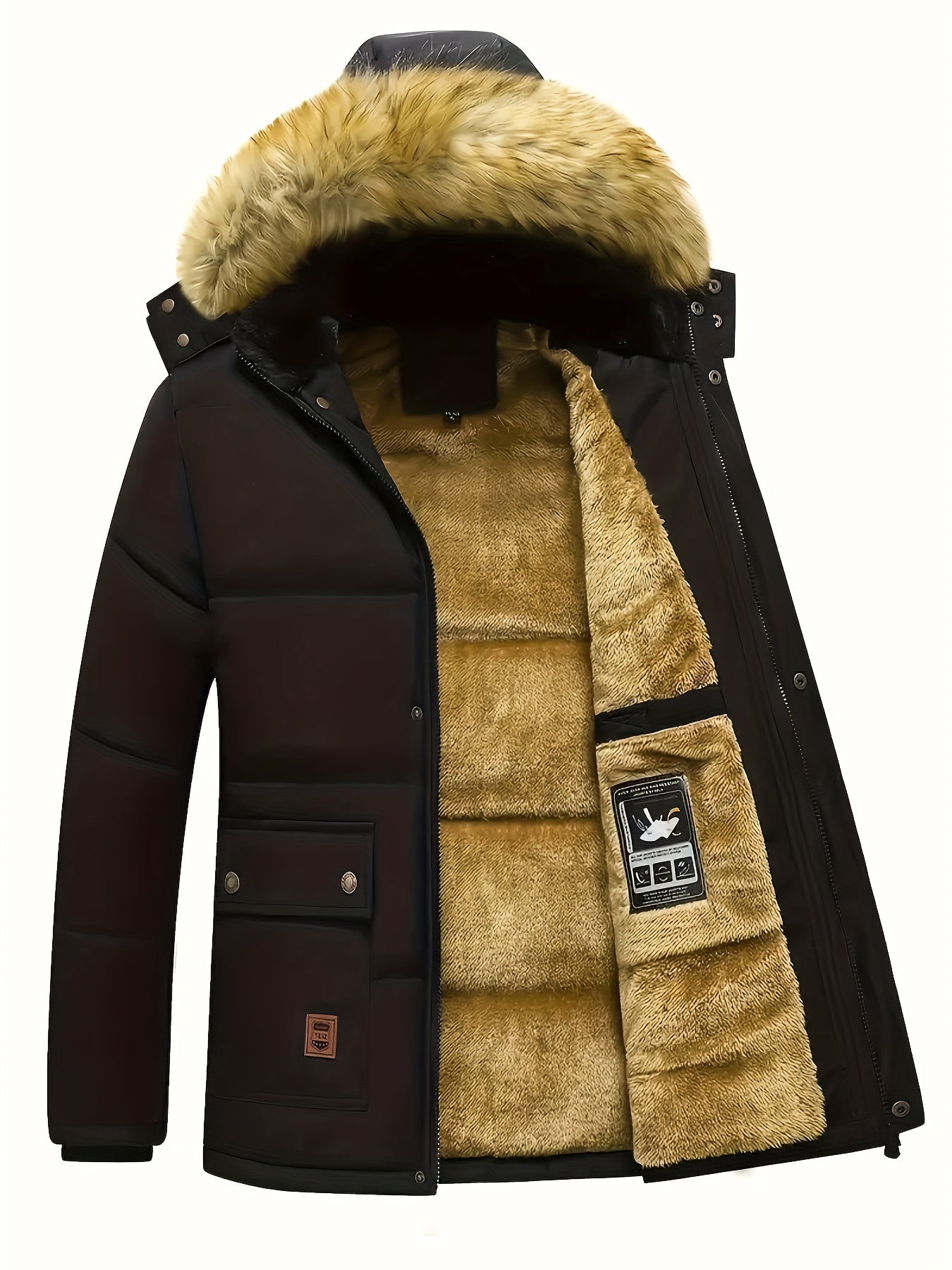 Warm Waterproof Men's Hoodie Parka Jacket
