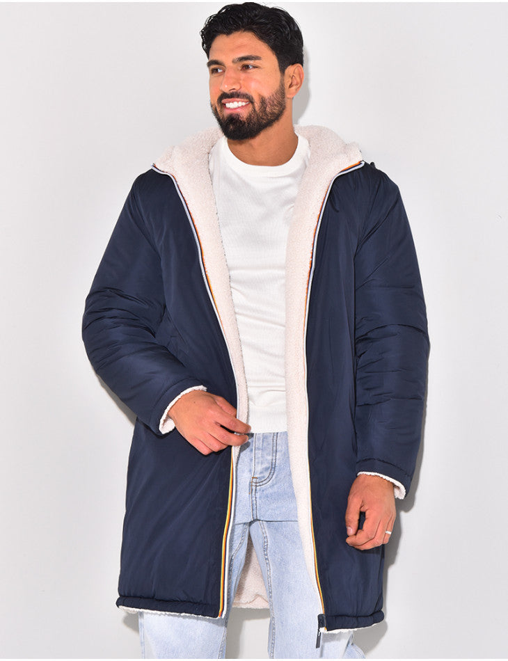 Warm Men's Fleece Hooded Jacket Vest