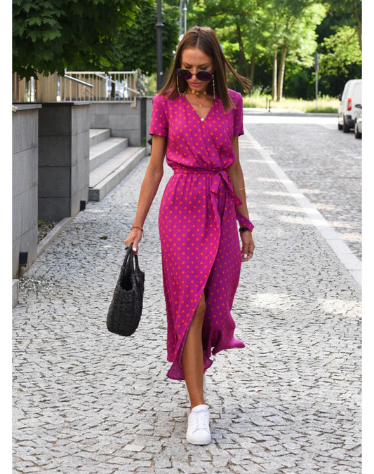Women's Breathable Casual Sundress with Vibrant Print - VogeLuxe