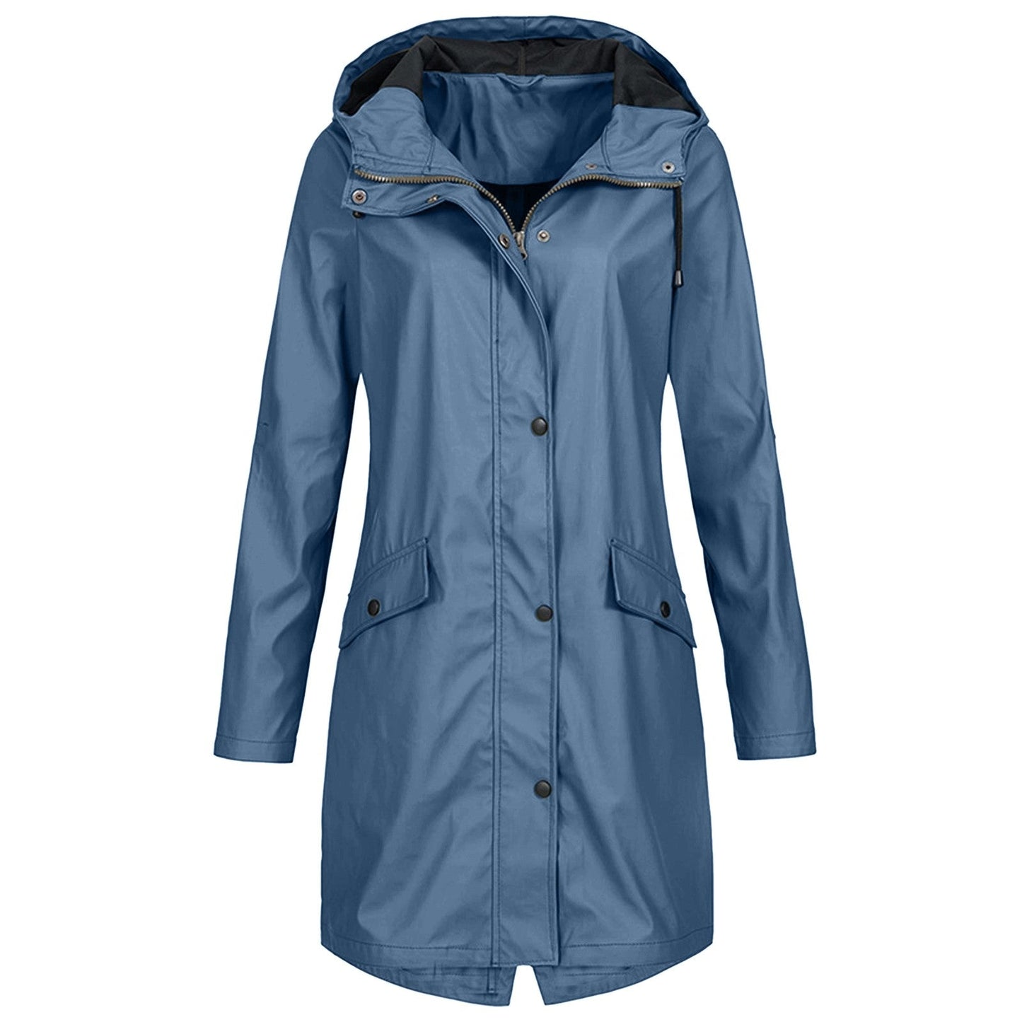 Waterproof Ladies Hooded Rain Jacket