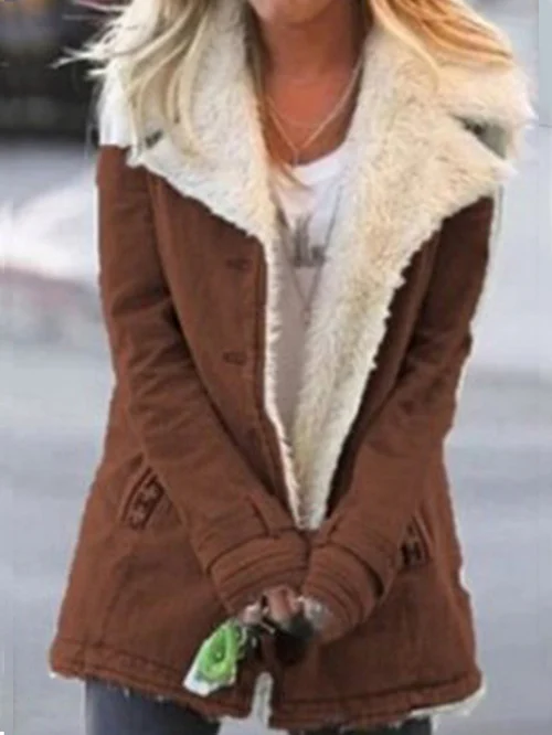 Classic Ladies Button Front Coat