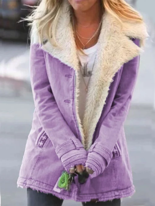 Classic Ladies Button Front Coat