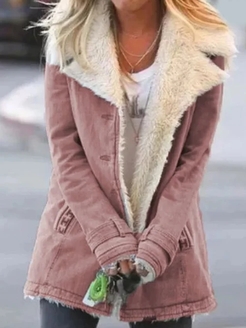 Classic Ladies Button Front Coat