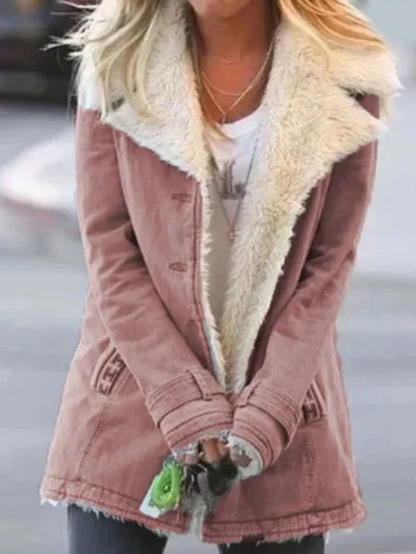 Classic Ladies Button Front Coat