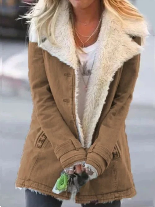 Classic Ladies Button Front Coat