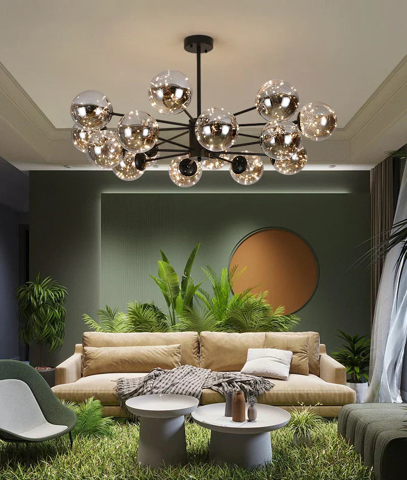 Luxury Glass Pendant Chandelier Light Fixture