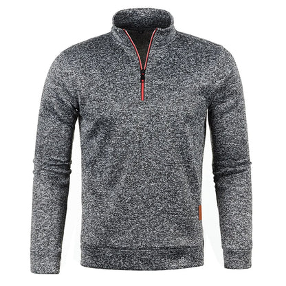VogeLuxe | Men’s Quarter Zip Mock Collar Sweatshirt