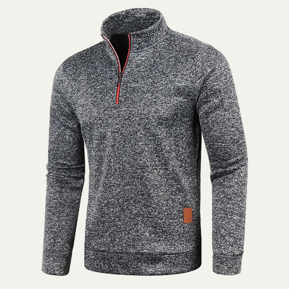 VogeLuxe | Men’s Quarter Zip Mock Collar Sweatshirt