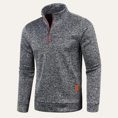 VogeLuxe | Men’s Quarter Zip Mock Collar Sweatshirt