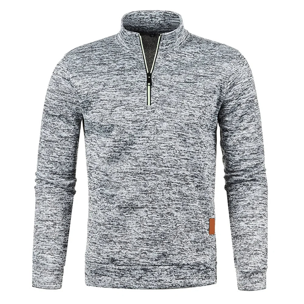 VogeLuxe | Men’s Quarter Zip Mock Collar Sweatshirt