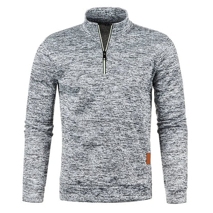 VogeLuxe | Men’s Quarter Zip Mock Collar Sweatshirt