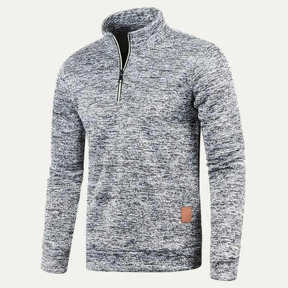 VogeLuxe | Men’s Quarter Zip Mock Collar Sweatshirt