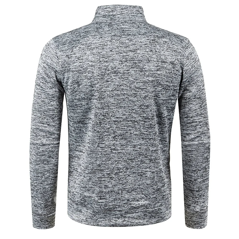 VogeLuxe | Men’s Quarter Zip Mock Collar Sweatshirt