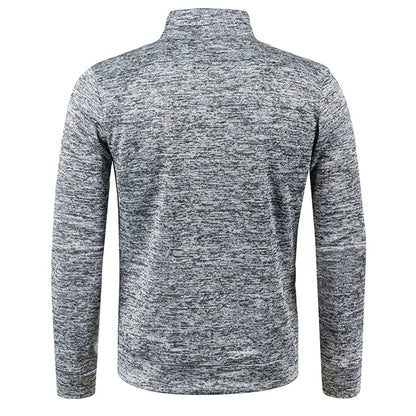 VogeLuxe | Men’s Quarter Zip Mock Collar Sweatshirt