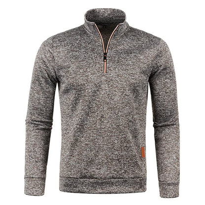 VogeLuxe | Men’s Quarter Zip Mock Collar Sweatshirt