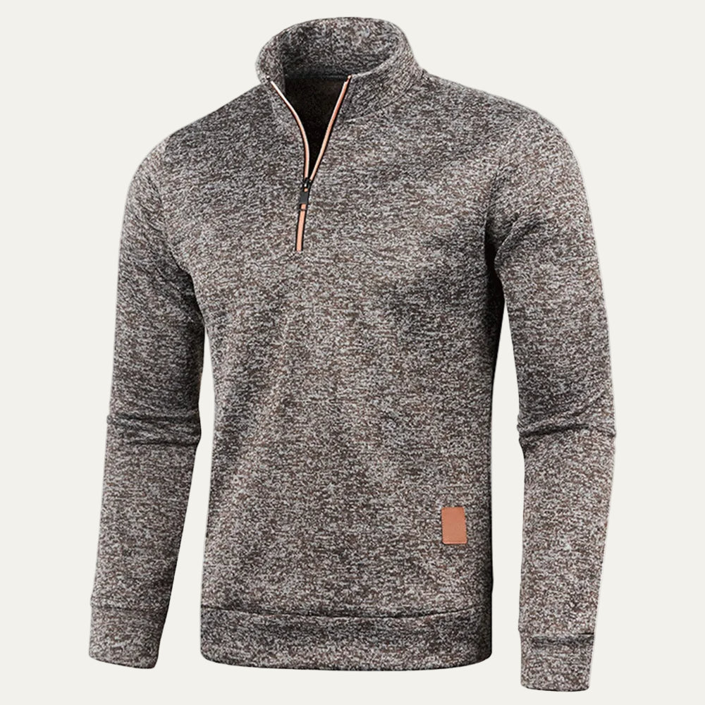 VogeLuxe | Men’s Quarter Zip Mock Collar Sweatshirt