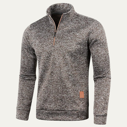 VogeLuxe | Men’s Quarter Zip Mock Collar Sweatshirt