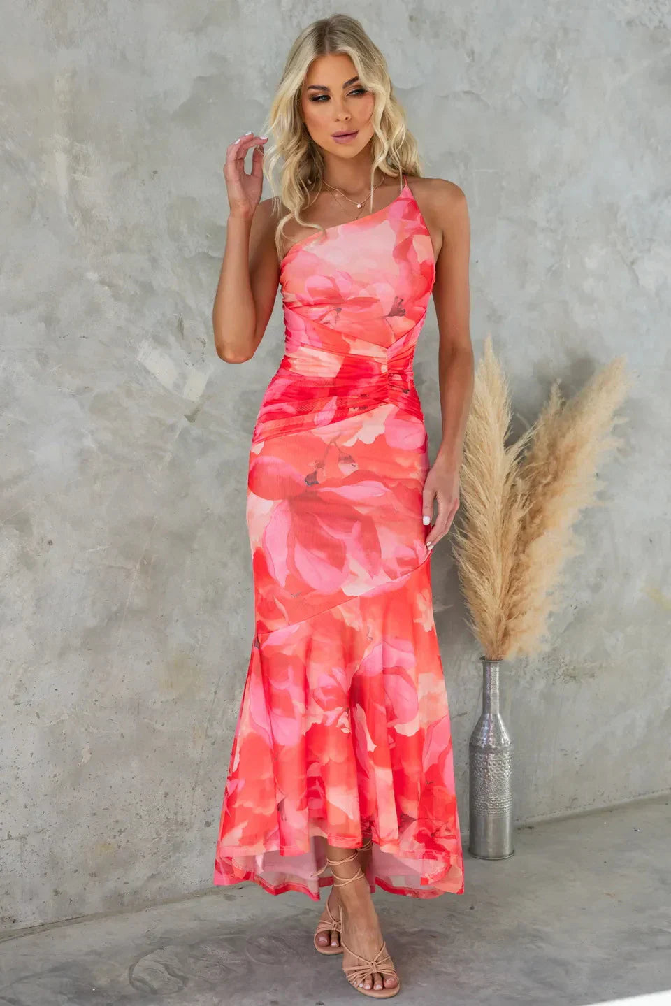 Beautiful Flower Summer Midi Dress