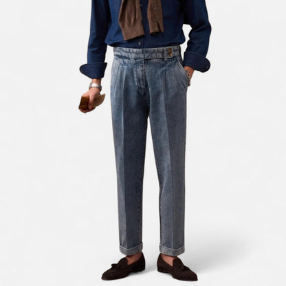 Retro Style Men's Straight Leg Jeans