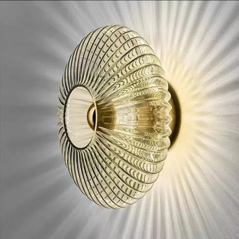 Elegant Wave Glass Wall Light for Mood Lighting