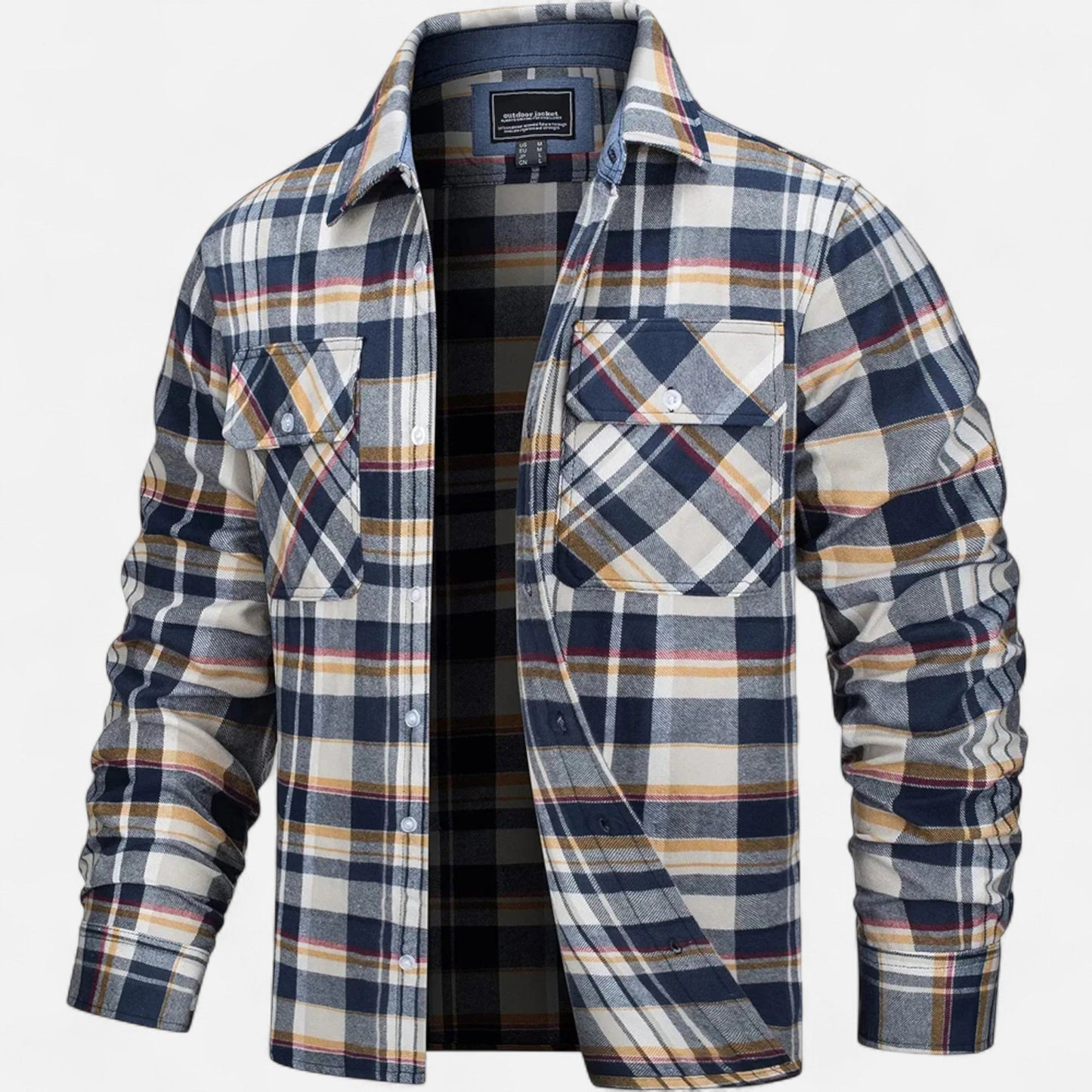 Relaxed Fit Lightweight Men's Shirt Jacket - VogeLuxe