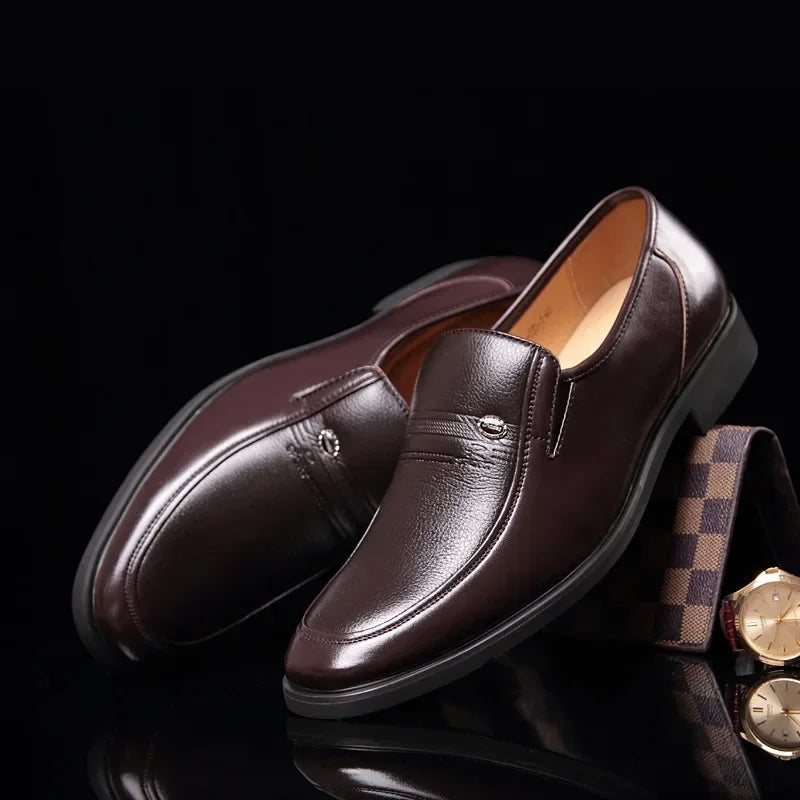 Stylish Synthetic Leather Mens Dress Shoes - VogeLuxe