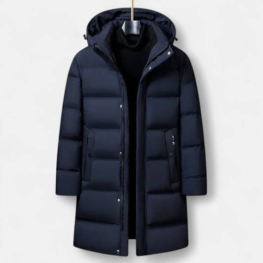 Warm Men's Down Filled Hooded Parka Coat - VogeLuxe
