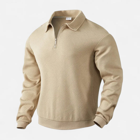 Classic Men's Zip Polo Shirt - VogeLuxe