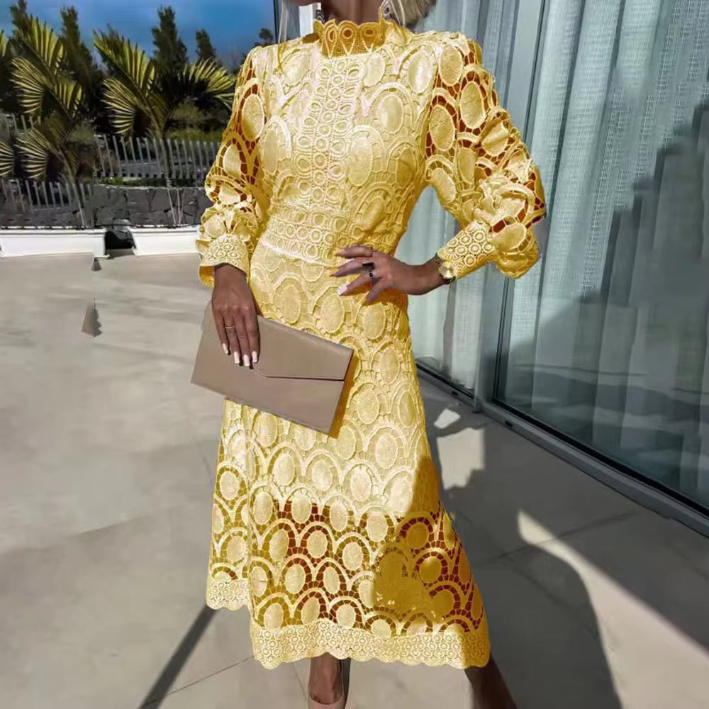 Elegant Floral Women's Lace Dress