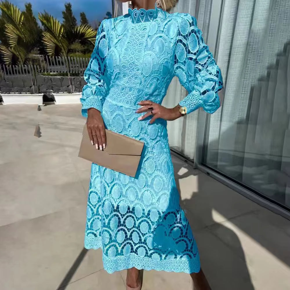Elegant Floral Women's Lace Dress
