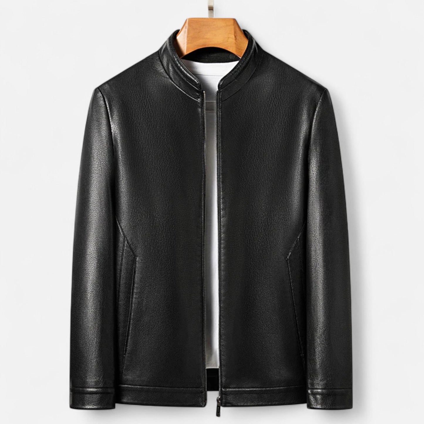 Men's Faux Leather Jacket - Classic Fall Style